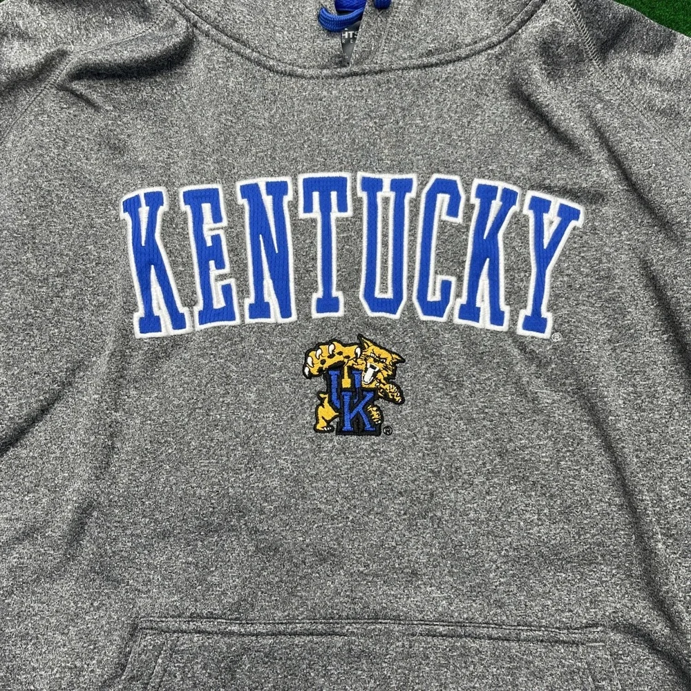 University of Kentucky Wildcats Gray Hoodie‎ Sweater Mens Size Large